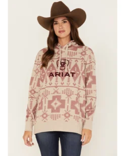 Ariat Women's Southwestern Print Logo Graphic Hoodie