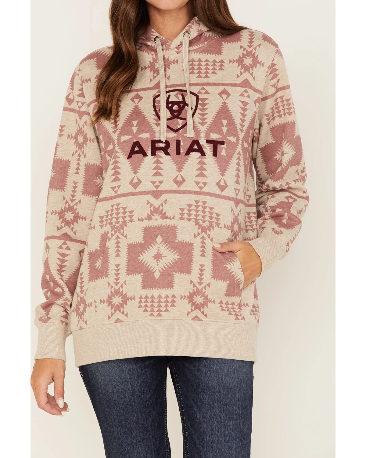 Ariat Women's Southwestern Print Logo Graphic Hoodie 5 Ariat Women's Southwestern Print Logo Graphic Hoodie - Image 3