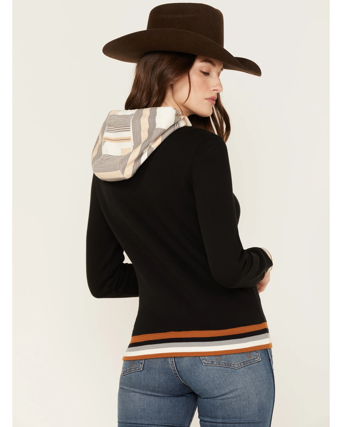 RANK 45 Women's Logo Southwestern Contrast Hoodie 5 RANK 45 Women's Logo Southwestern Contrast Hoodie - Image 4