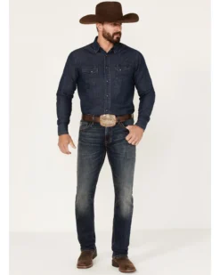 Rock & Roll Denim Men's Revolver Dark Vintage Slim Straight Dale Brisby Vintage 46' Jeans -Sheplers Sales 2000375477 416 P3