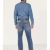 Hooey Men's Double Barrel Medium Wash Stackable Bootleg Jeans -Sheplers Sales 2000375478 414 P1