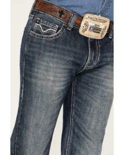 Rock & Roll Denim Men's Pistol Medium Vintage Wash Straight Jeans -Sheplers Sales 2000375487 414 P4
