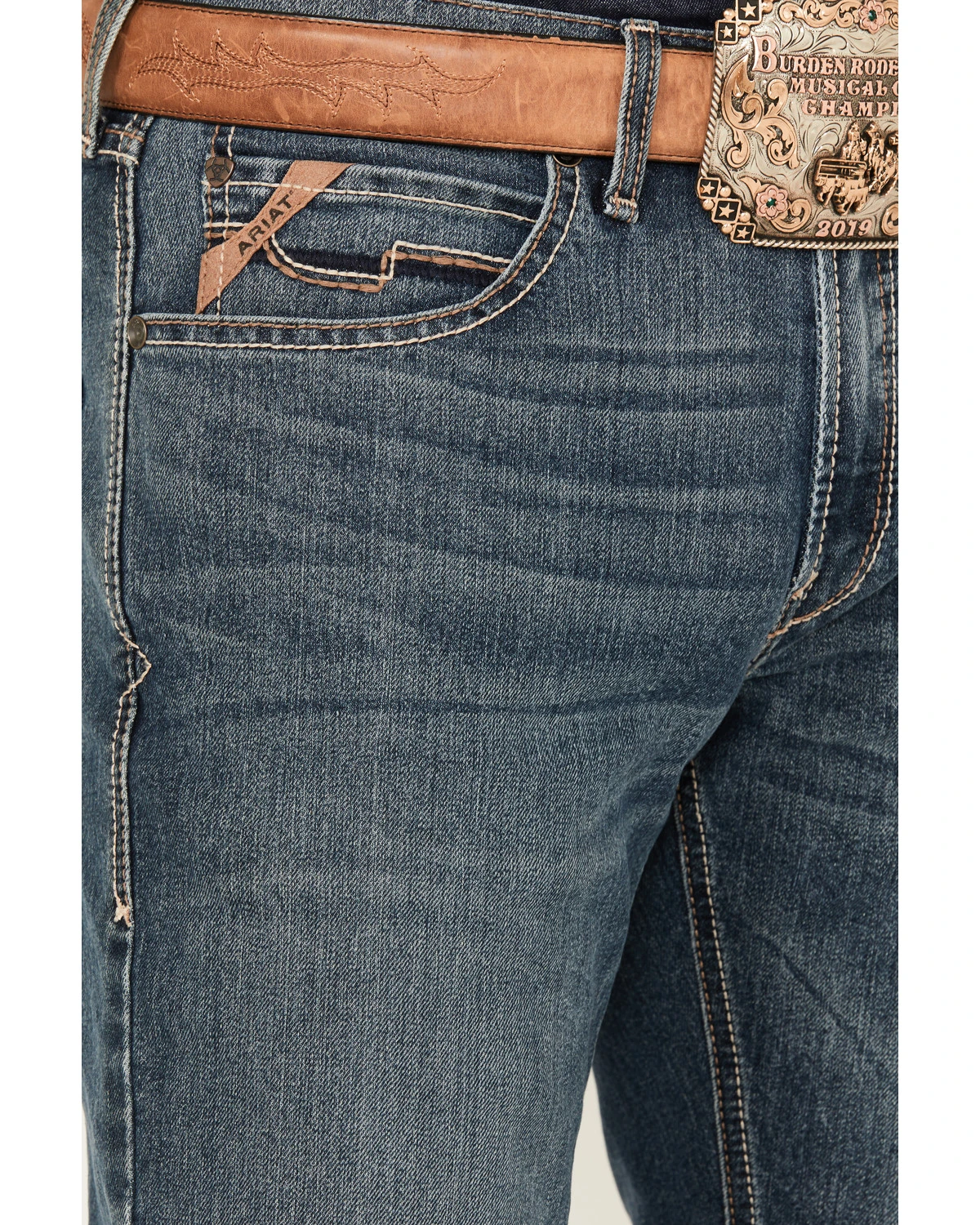 Ariat Men's M4 Relaxed Silvano Straight Denim Jeans - Big 4 Ariat Men's M4 Relaxed Silvano Straight Denim Jeans - Big - Image 2