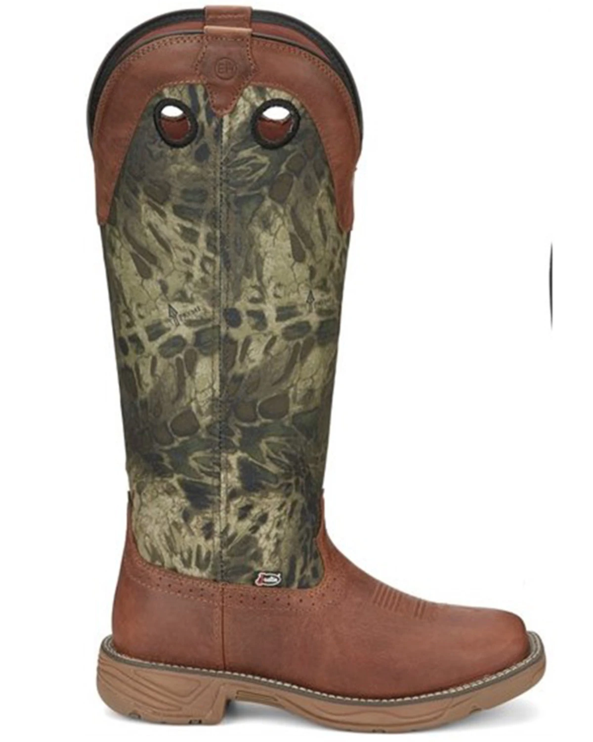 Justin Men's Rush Strike Camo Shaft Leather Pull On Snake Boots - Square Toe 4 Justin Men's Rush Strike Camo Shaft Leather Pull On Snake Boots - Square Toe - Image 2
