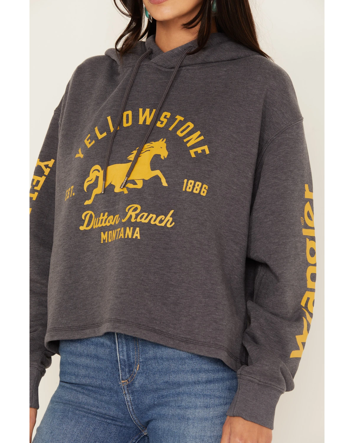 Wrangler Women's Yellowstone® Cropped Hoodie 5 Wrangler Women's Yellowstone® Cropped Hoodie - Image 3