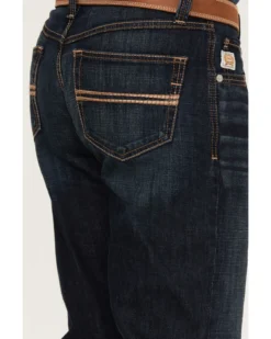 Cinch Men's Carter 2.0 Dark Rinse Relaxed Boot Performance Stretch Denim Jeans -Sheplers Sales 2000380104 402 P4