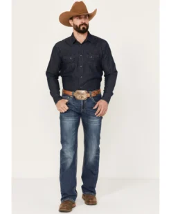 Rock & Roll Denim Men's Medium Wash Straight Reflex Denim Jeans -Sheplers Sales 2000386196 414 P3