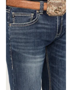 Rock & Roll Denim Men's Medium Wash Straight Reflex Denim Jeans -Sheplers Sales 2000386196 414 P4