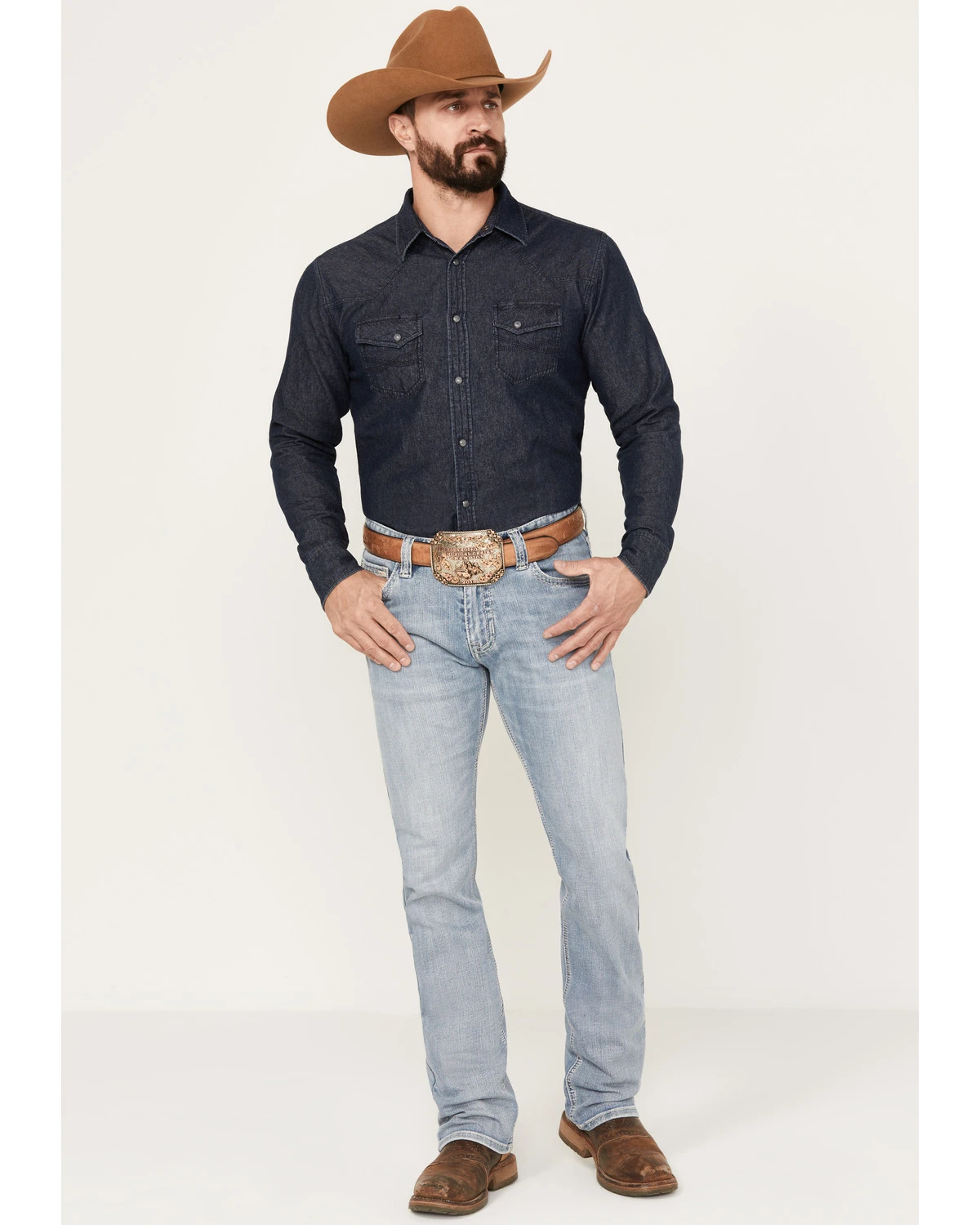 Rock & Roll Denim Men's Revolver Light Vintage Wash Slim Straight Reflex Denim Jeans 5 Rock & Roll Denim Men's Revolver Light Vintage Wash Slim Straight Reflex Denim Jeans - Image 3