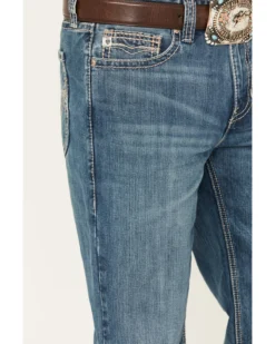 Rock & Roll Denim Men's Double Barrel Medium Wash Relaxed Straight Jeans -Sheplers Sales 2000386202 414 P4