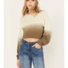 Cleo + Wolf Women's Ombre Cropped Dolman Sweatshirt -Sheplers Sales 2000386289 343 P1