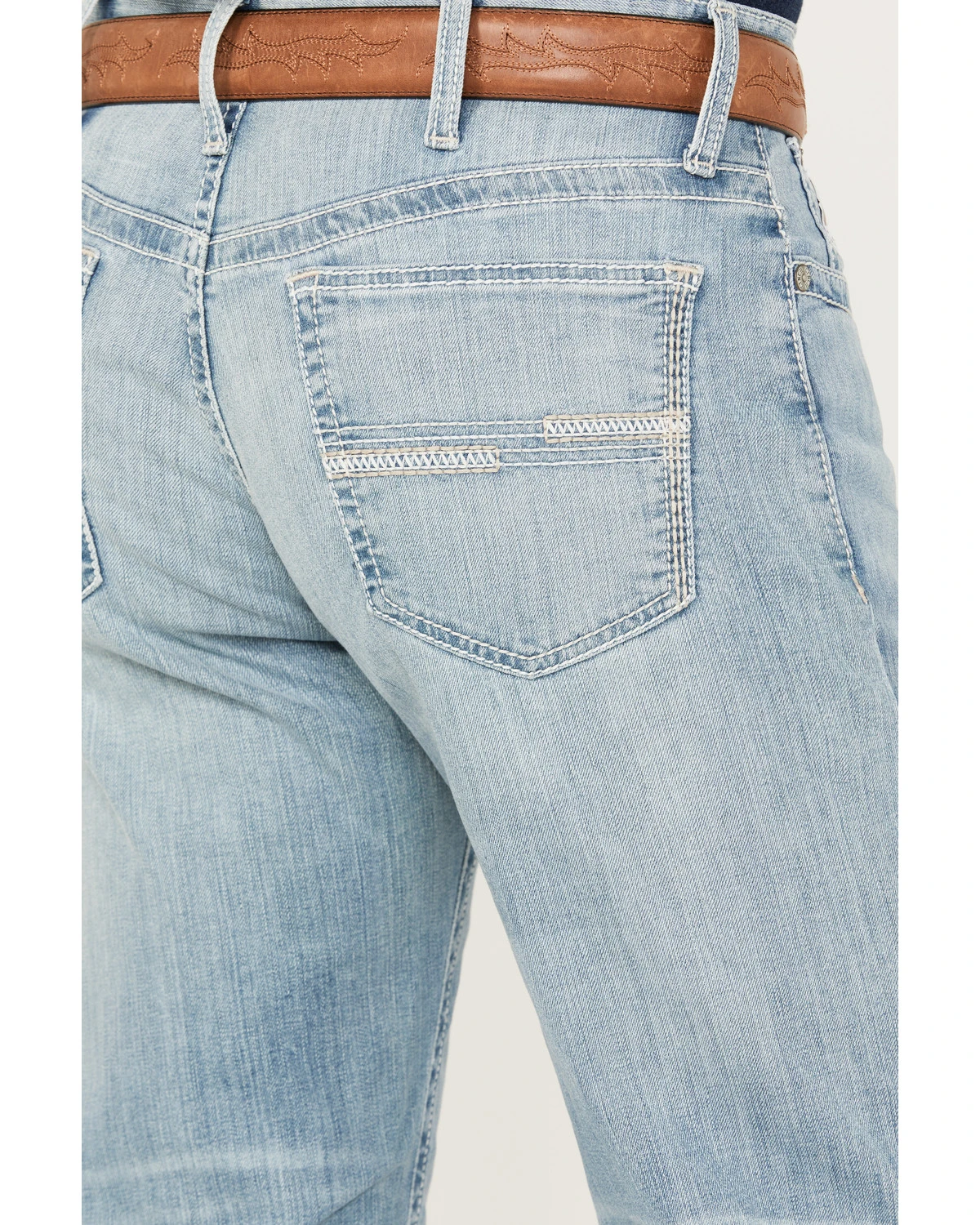 Cinch Men's White Label Light Wash Relaxed Straight Stretch Performance Denim Jeans 6 Cinch Men's White Label Light Wash Relaxed Straight Stretch Performance Denim Jeans - Image 4