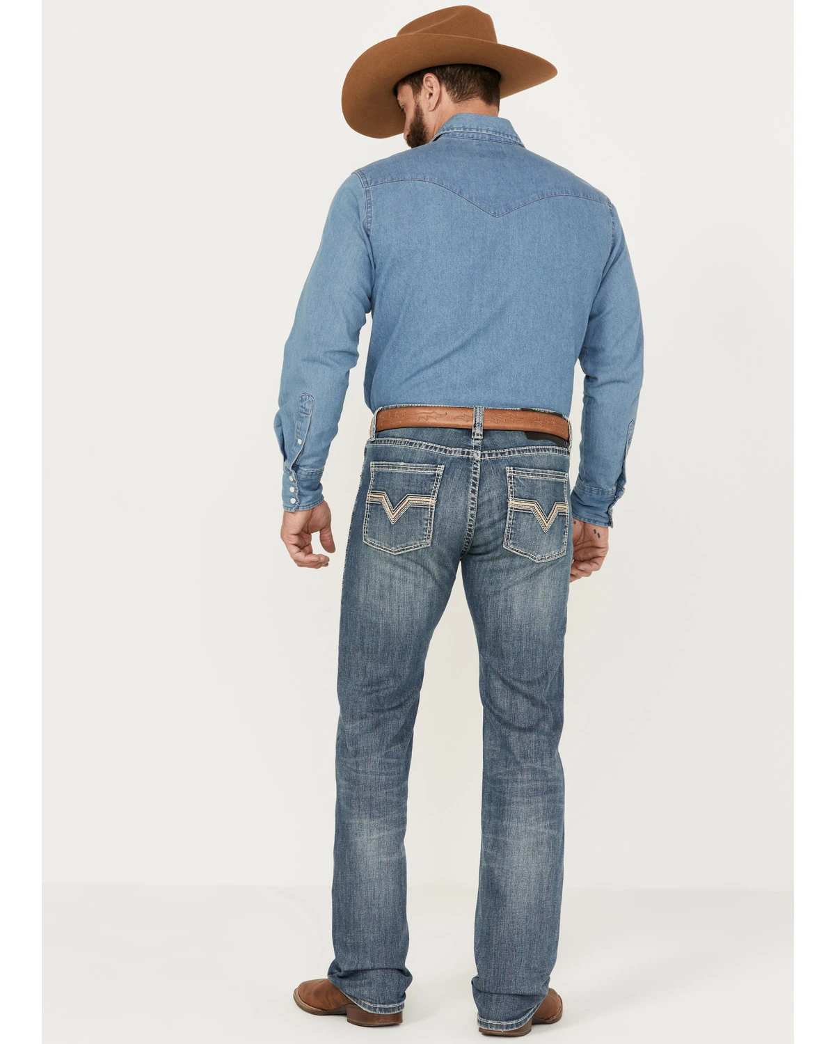 Rock & Roll Denim Men's Revolver Light Vintage Wash Slim Straight Stretch Reflex Denim Jeans 3 Rock & Roll Denim Men's Revolver Light Vintage Wash Slim Straight Stretch Reflex Denim Jeans