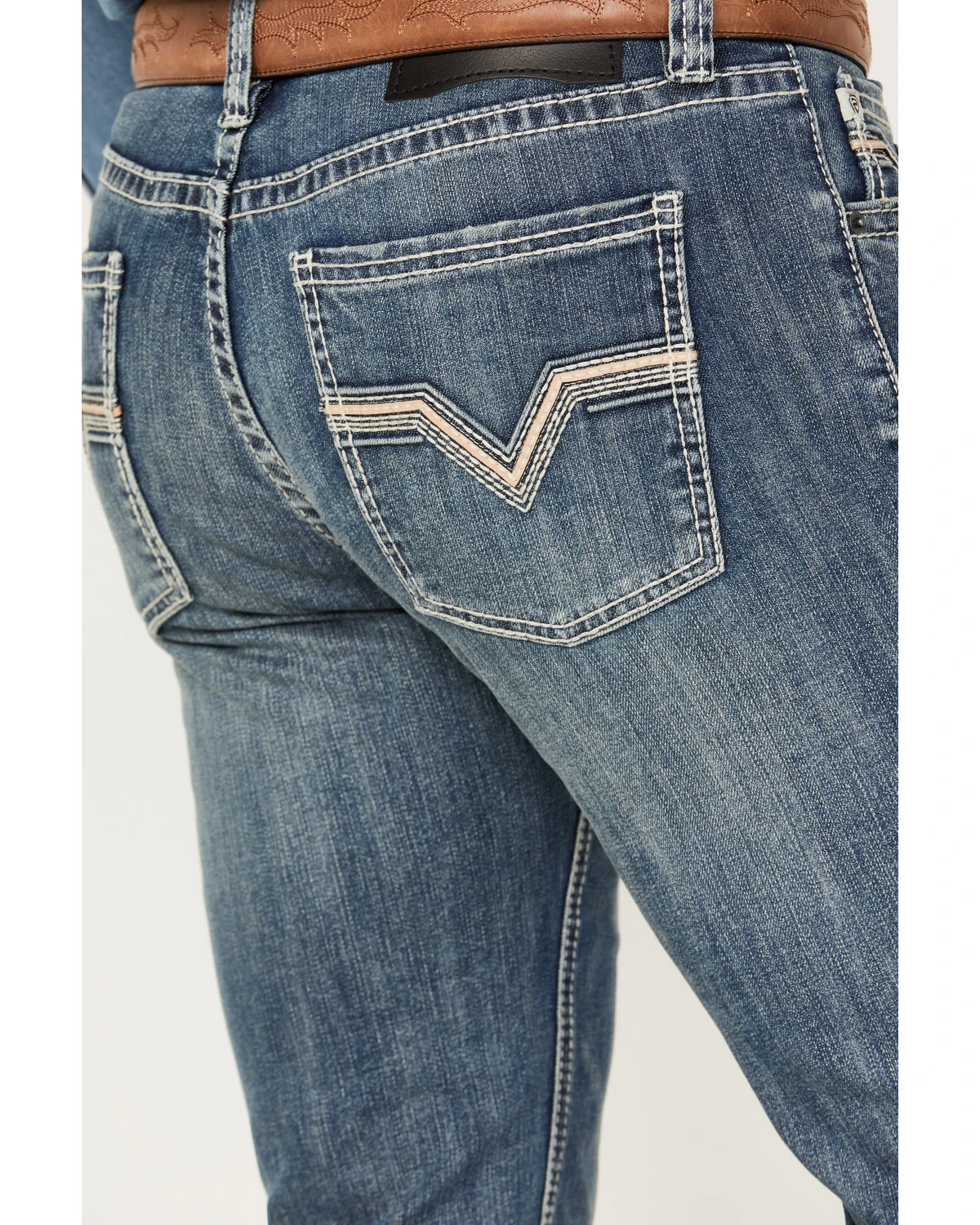 Rock & Roll Denim Men's Revolver Light Vintage Wash Slim Straight Stretch Reflex Denim Jeans 4 Rock & Roll Denim Men's Revolver Light Vintage Wash Slim Straight Stretch Reflex Denim Jeans - Image 2