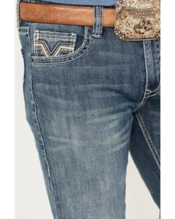 Rock & Roll Denim Men's Revolver Light Vintage Wash Slim Straight Stretch Reflex Denim Jeans 9 Rock & Roll Denim Men's Revolver Light Vintage Wash Slim Straight Stretch Reflex Denim Jeans -Sheplers Sales 2000387627 412 P4