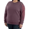 Carhartt Women's Relaxed Fit Midweight Crewneck Block Logo Sleeve Graphic Sweatshirt - Plus -Sheplers Sales 2000394335 500 P1