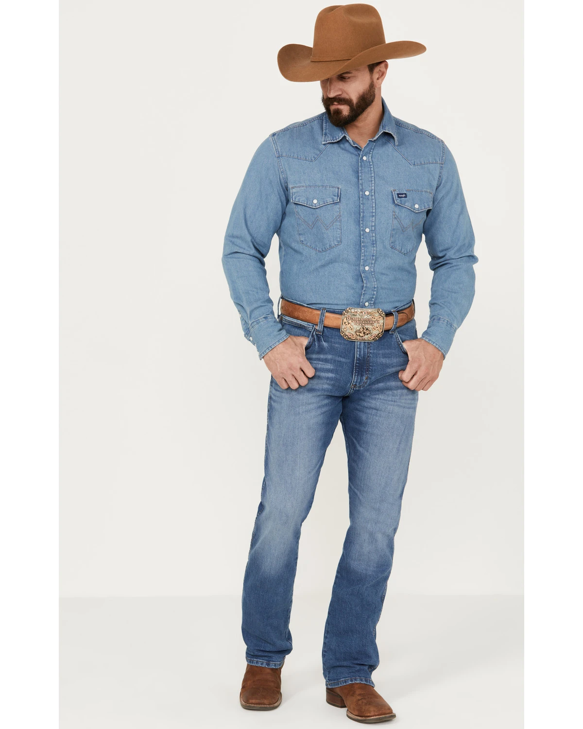 Wrangler Retro Men's Fresian Light Wash Slim Bootcut Stretch Jeans 3 Wrangler Retro Men's Fresian Light Wash Slim Bootcut Stretch Jeans