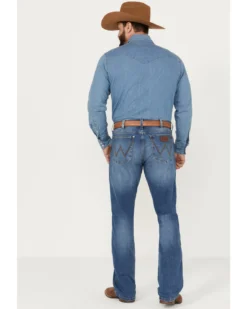 Wrangler Retro Men's Fresian Light Wash Slim Bootcut Stretch Jeans 8 Wrangler Retro Men's Fresian Light Wash Slim Bootcut Stretch Jeans -Sheplers Sales 2000394533 412 P3