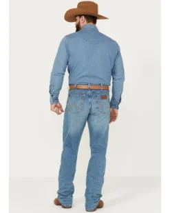 Wrangler Retro Men's Buffalo Pass Light Wash Slim Straight Stretch Jeans -Sheplers Sales 2000394537 412 P3